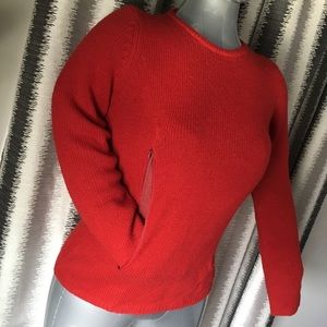 ANTHROPOLOGIE 💯 Wool Sweater With Zipper Pockets